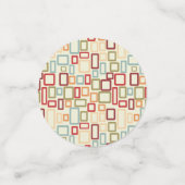 Confettis Fête des arbres de Noël rouges et bleus (Petit recto)