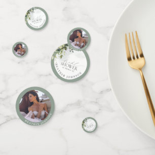 Confettis Fête des mariées botanique Dusty Blue Eucalyptus