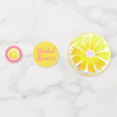 Confettis Fête des mariées Citron Aquarelle rose (Derrière)