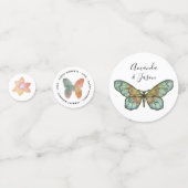 Confettis Fête des mariées de thème papillon (Derrière)