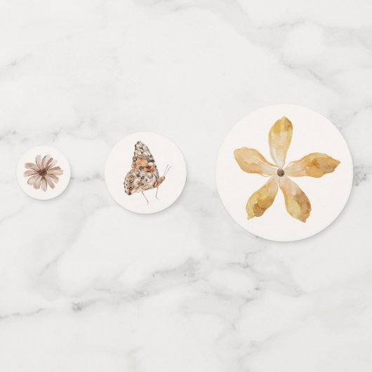 Confettis Fête des mariées Fleur sauvage Boho Fall (Derrière)