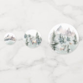 Confettis Fête d'hiver des cerfs de forêt (Derrière)