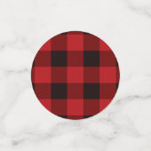 Confettis fête d'hiver rustique bûcheron rouge (Petit recto)