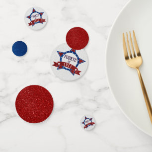 Confettis Fête du 4 juillet avec paillettes