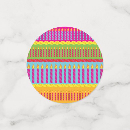 Confettis Fête du gâteau d'anniversaire (Petit recto)