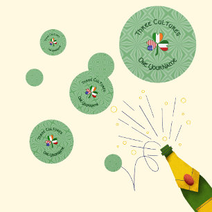 Confettis Fête personnalisée trèfle américain irlandais ital