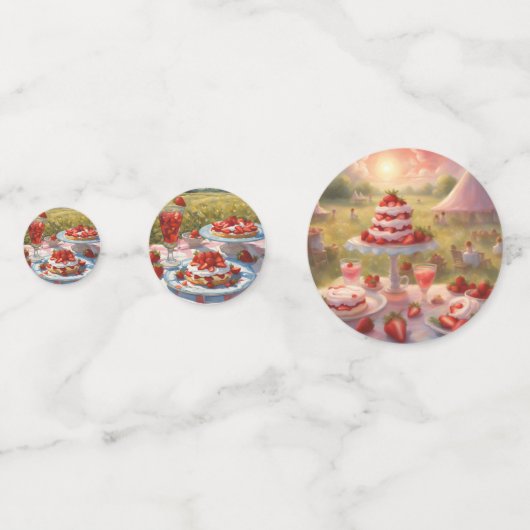 Confettis Fête Whimsical décadente de frégate de fraise (Derrière)