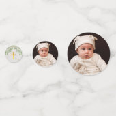 Confettis Feuillage de baptême Marbre Doré à Faux Feuille Ve (Devant)