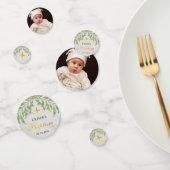 Confettis Feuillage de baptême Marbre Doré à Faux Feuille Ve (Groupe)