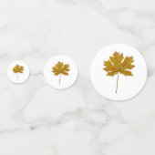 Confettis Feuilles d'automne aquarelle couleurs automne (Devant)