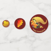 Confettis Feuilles d'automne, citrouille & fruits Thanksgivi (Derrière)