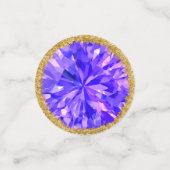 Confettis Février Tableau d'Améthyste de Birthstone (Petit recto)