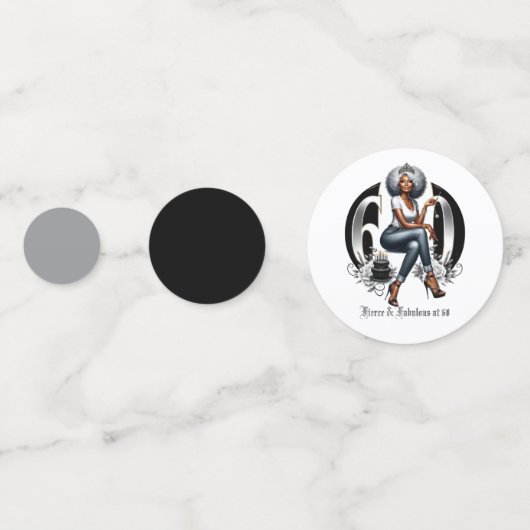 Confettis Fierce & Fabulous à 60 (Devant)