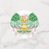 Confettis Fille Anniversaire I Baptême Lion Personnalisé (Petit recto)