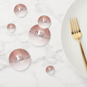 Confettis Fille Rose Parties scintillant or Blush Monogramme (Groupe)