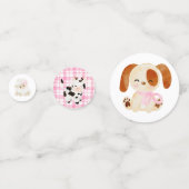 Confettis Fille rosée de la ferme d'animaux d'anniversaire (Derrière)