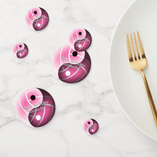 Confettis filles yyang volleyball rose N'importe quelle coul (Groupe)