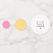 Confettis Five Is So Sweet Ice Cream 5e fête d'anniversaire (Devant)