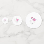 Confettis Flamant rose rose Oh Flock C'est mon Anniversaire  (Devant)