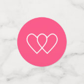 Confettis Flamants roses, coeurs, fleurs de pivoine & mariag (Petit recto)