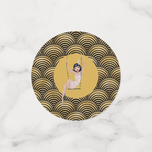 Confettis Flapper des années 20 Années 20 Grande Gatsby 1920 (Petit recto)