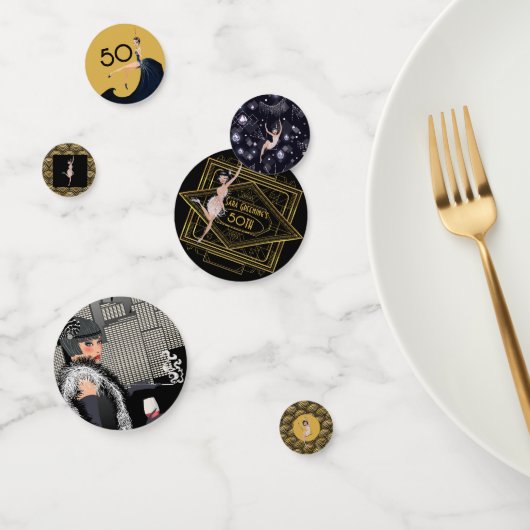 Confettis Flapper des années 20 Années 20 Grande Gatsby 1920 (Groupe)