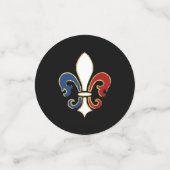 Confettis Fleur de Lis en Français Drapeau (Petit recto)
