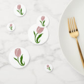 Confettis Fleur de tulipe rose (Groupe)