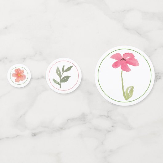 Confettis Fleur sauvage aquarelle (Derrière)