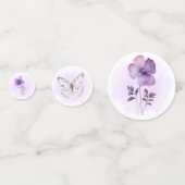 Confettis Fleur sauvage Boho Purple Butple Baby shower (Derrière)