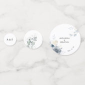 Confettis Fleurs aquarelles Décoration de table de mariage C (Derrière)