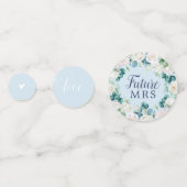 Confettis Fleurs blanches classiques | Fête des mariées bleu (Derrière)