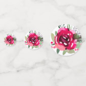 Confettis Fleurs & Cœurs Aquarelle Cerise (Devant)