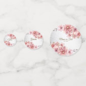 Confettis Fleurs d'aquarelle rose fêtards Parties scintillan (Derrière)