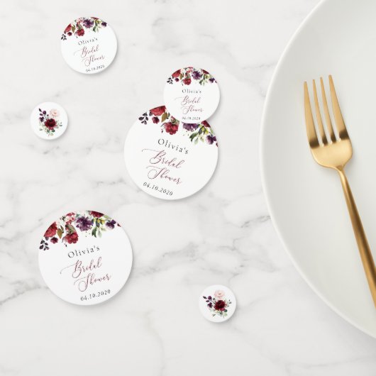 Confettis Fleurs de Bourgogne, Fleurs roses, Baby Shower Boh (Groupe)