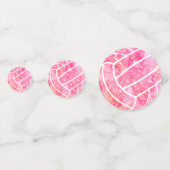 Confettis Fleurs de Doodles paislies volleyball rose (Devant)