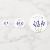 Confettis Fleurs de lavande violette mariages aquarelle flor (Devant)