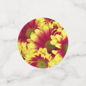 Confettis Fleurs de soleil d'automne rustiques sur Mariage d (Petit recto)