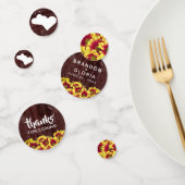 Confettis Fleurs de soleil d'automne rustiques sur Mariage d (Groupe)