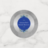 Confettis Fleurs métallisées argentées et élégance florale  (Petit recto)