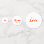 Confettis Fleurs orange rose élégantes et délicates  (Derrière)