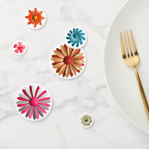 Confettis Fleurs rétro MOD - Jardin floral de printemps été