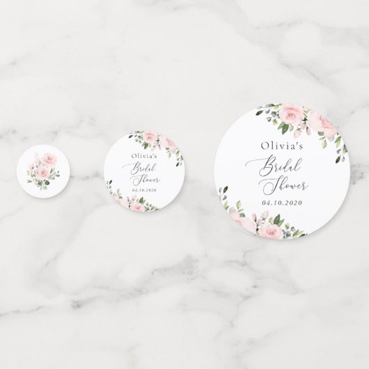 Confettis Fleurs roses gorgées, Fleurs roses, Bohème, Shower (Derrière)