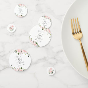 Confettis Fleurs Rouges, Fleurs Roses, Boho, Baby shower
