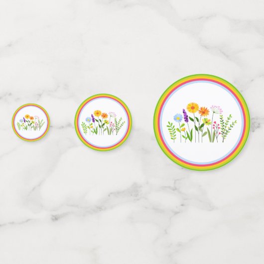 Confettis Fleurs sauvages de printemps et d'été (Derrière)