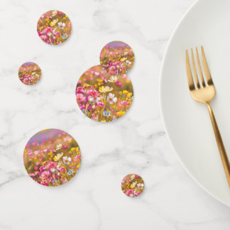 Confettis Fleurs sauvages roses Lavande jaune 2025