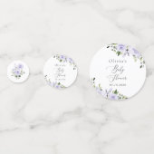 Confettis Fleurs violettes, Lilac Flowers, Boho, Baby shower (Derrière)