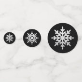 Confettis Flocon de neige Parties scintillant en argent (Devant)