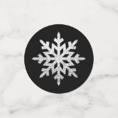 Confettis Flocon de neige Parties scintillant en argent (Petit recto)