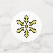 Confettis Flocon de neige scintillant - Étoile jaune (Petit recto)